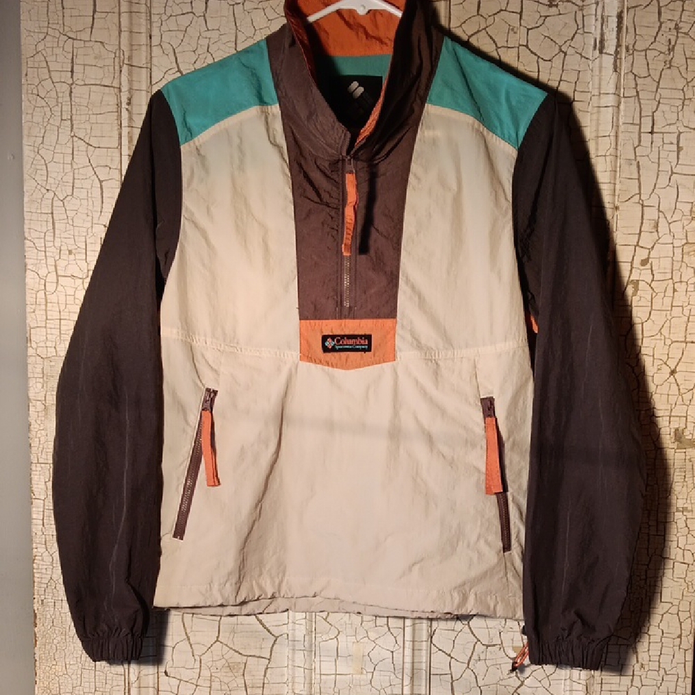 Columbia Women's Teal and Brown Windbreaker